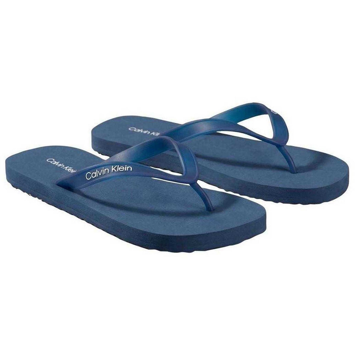 Navy - Lifestyle - Calvin Klein Mens Rubber Flat Flip Flops