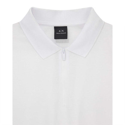 White - Side - Armani Exchange Mens Short-Sleeved Polo Shirt