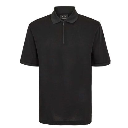 Black - Front - Armani Exchange Mens Short-Sleeved Polo Shirt