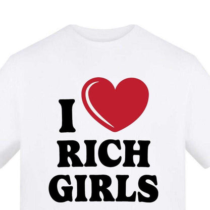 White - Side - AWD Mens I Love Rich Girls T-Shirt