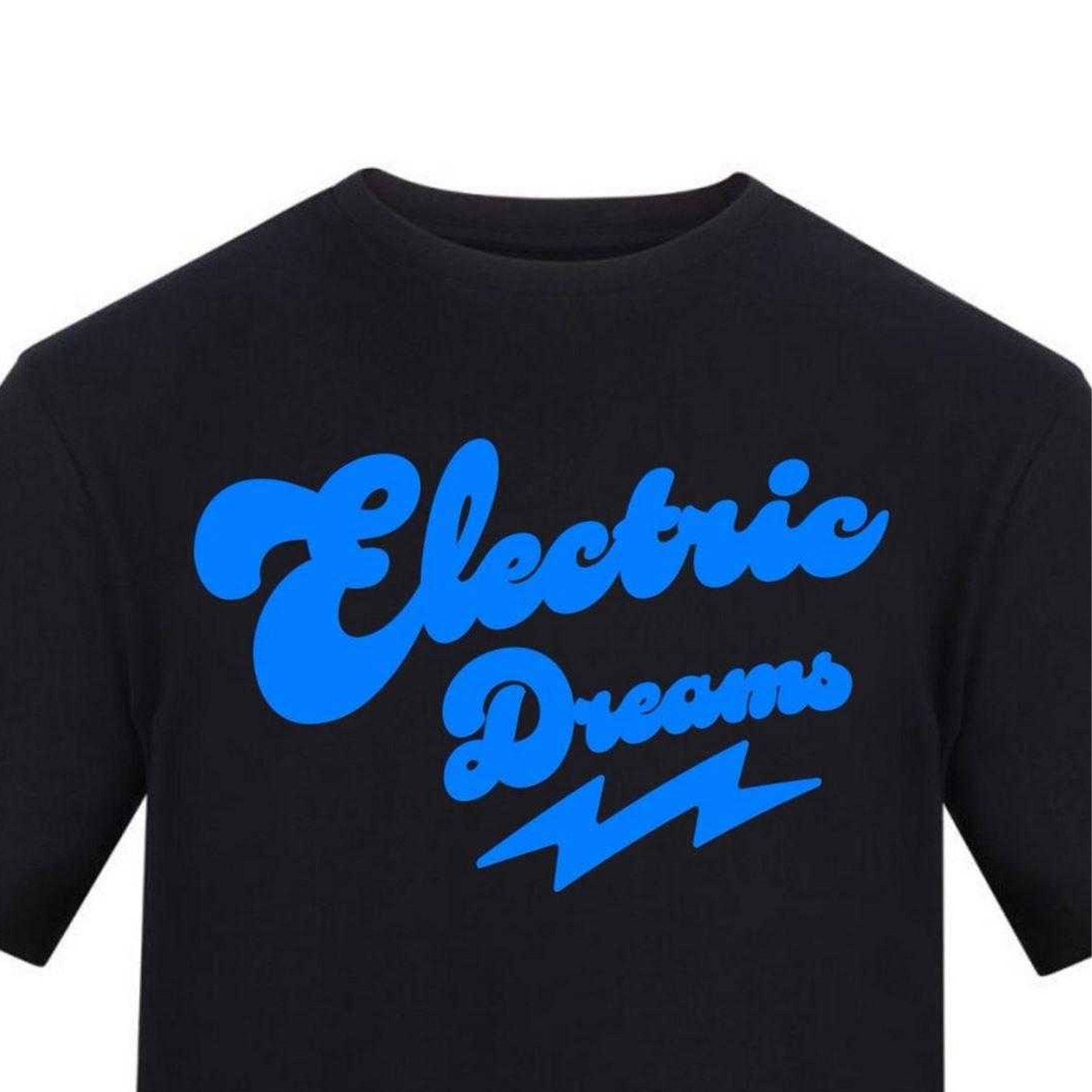 Black - Side - AWD Unisex Adult Electric Dreams T-Shirt