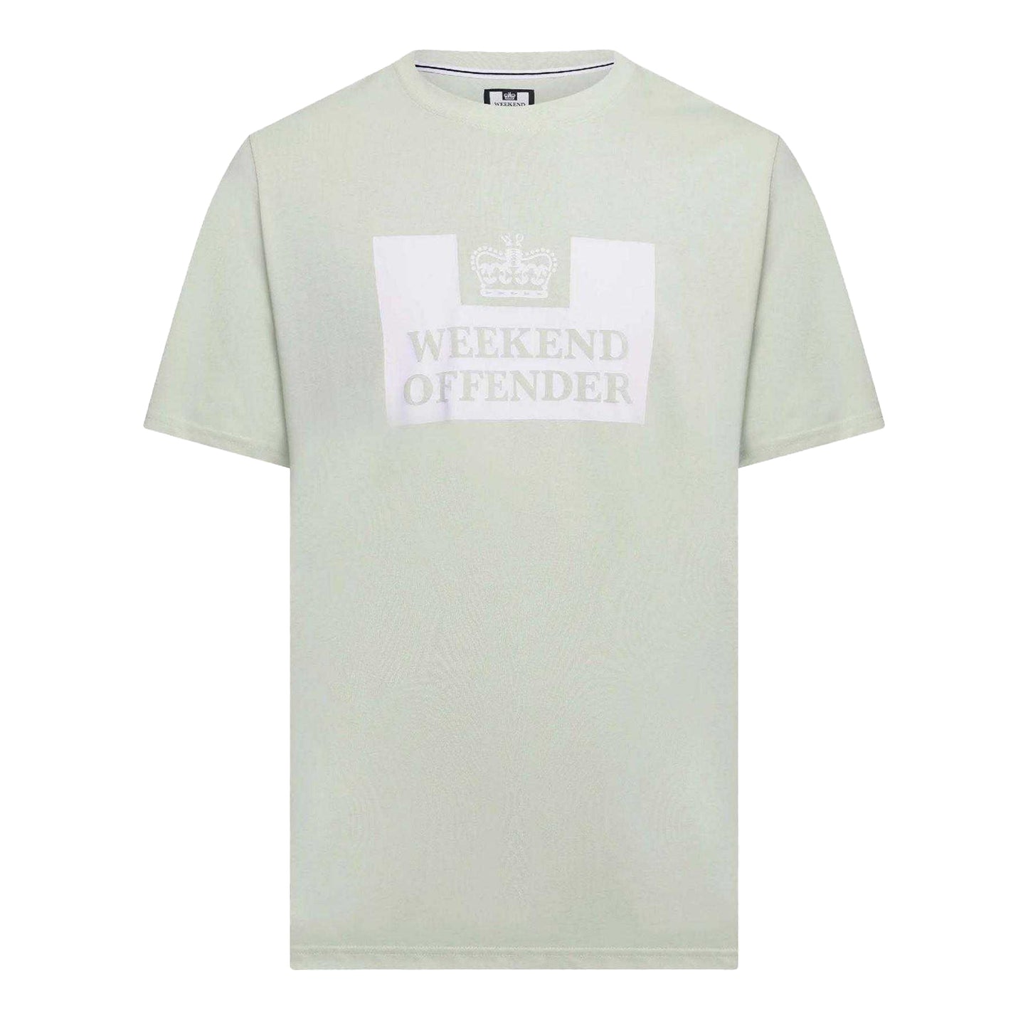 White-Peppermint - Front - Weekend Offender Mens McMoney Graphic Print Regular T-Shirt