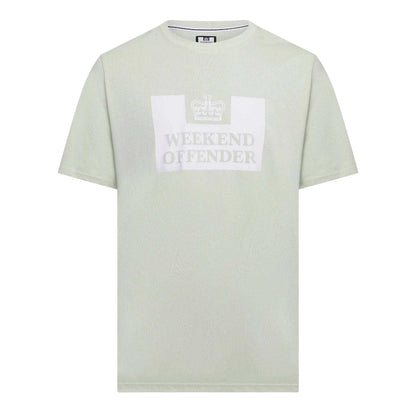 White-Peppermint - Front - Weekend Offender Mens McMoney Graphic Print Regular T-Shirt