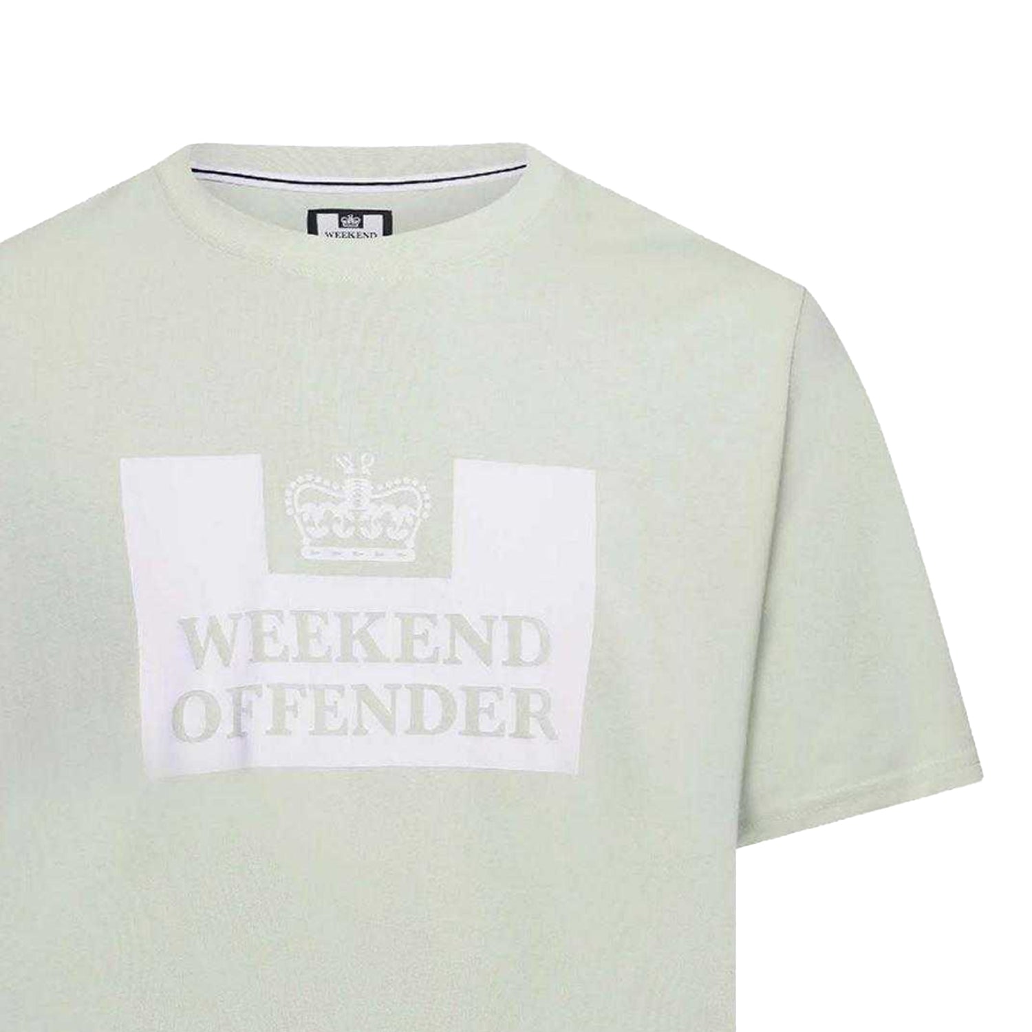 White-Peppermint - Side - Weekend Offender Mens McMoney Graphic Print Regular T-Shirt