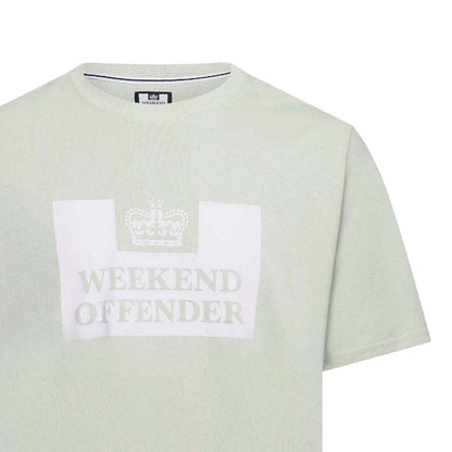 White-Peppermint - Side - Weekend Offender Mens McMoney Graphic Print Regular T-Shirt