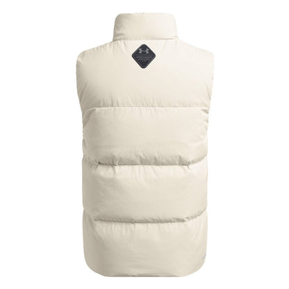 White - Back - Under Armour Mens Limitless Quilted High Collar Gilet