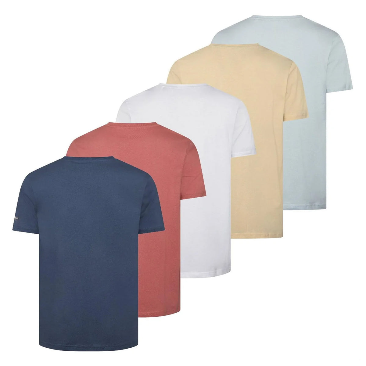 Multicoloured - Back - Crosshatch Mens Tranplex T-Shirt (Pack of 5)