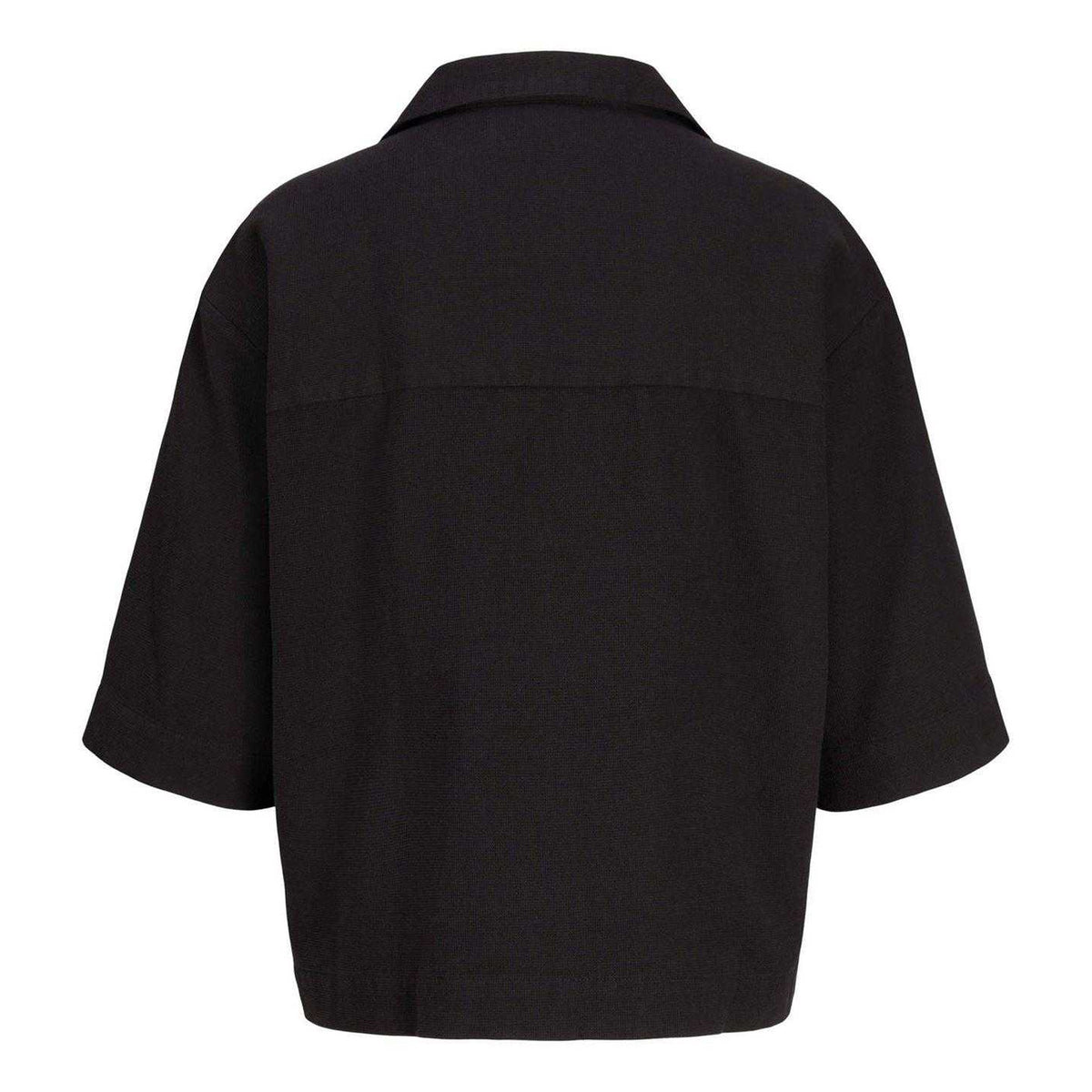 Black - Back - JJXX Womens-Ladies Waffle 3-4 Sleeve Shirt