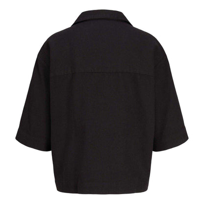 Black - Back - JJXX Womens-Ladies Waffle 3-4 Sleeve Shirt