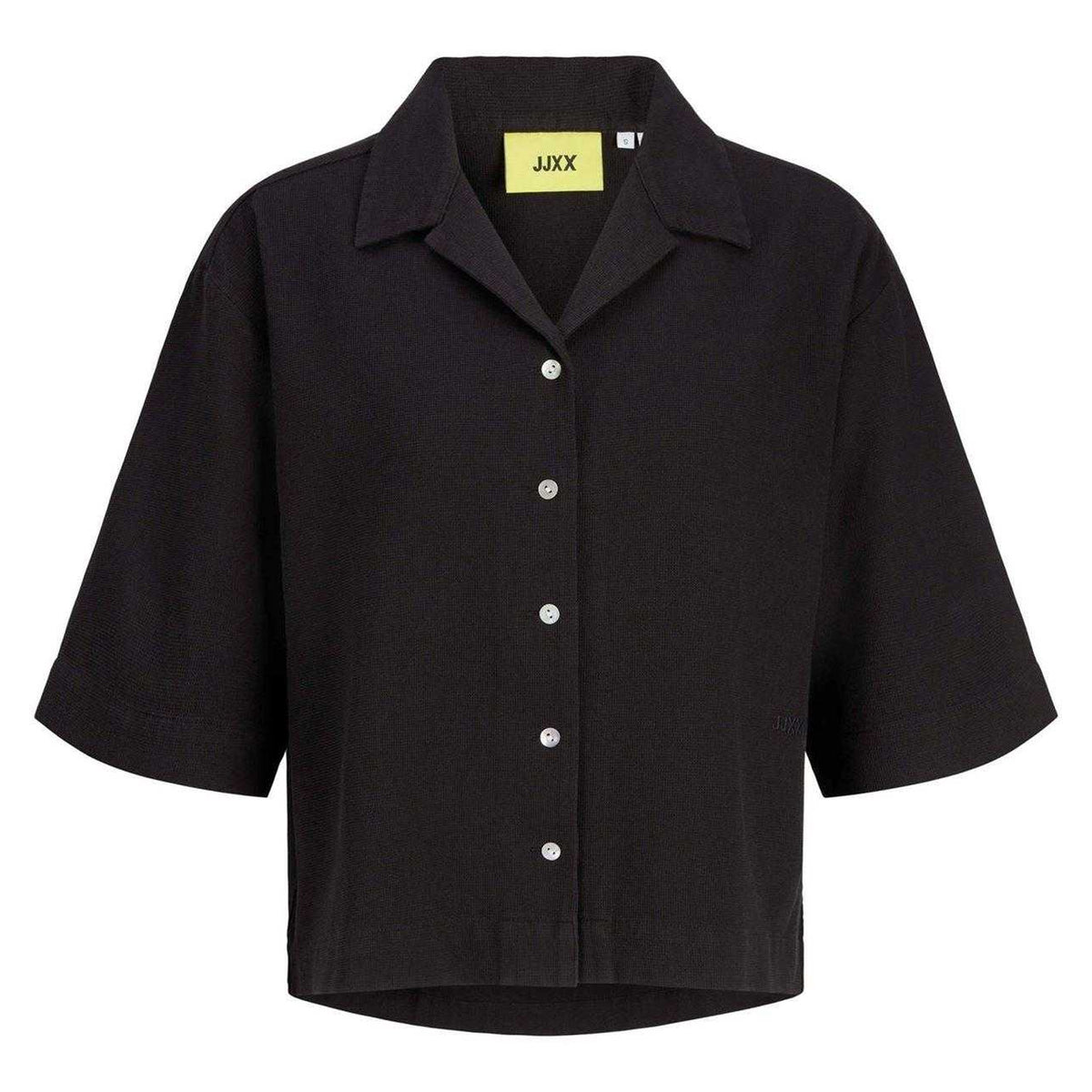 Black - Front - JJXX Womens-Ladies Waffle 3-4 Sleeve Shirt