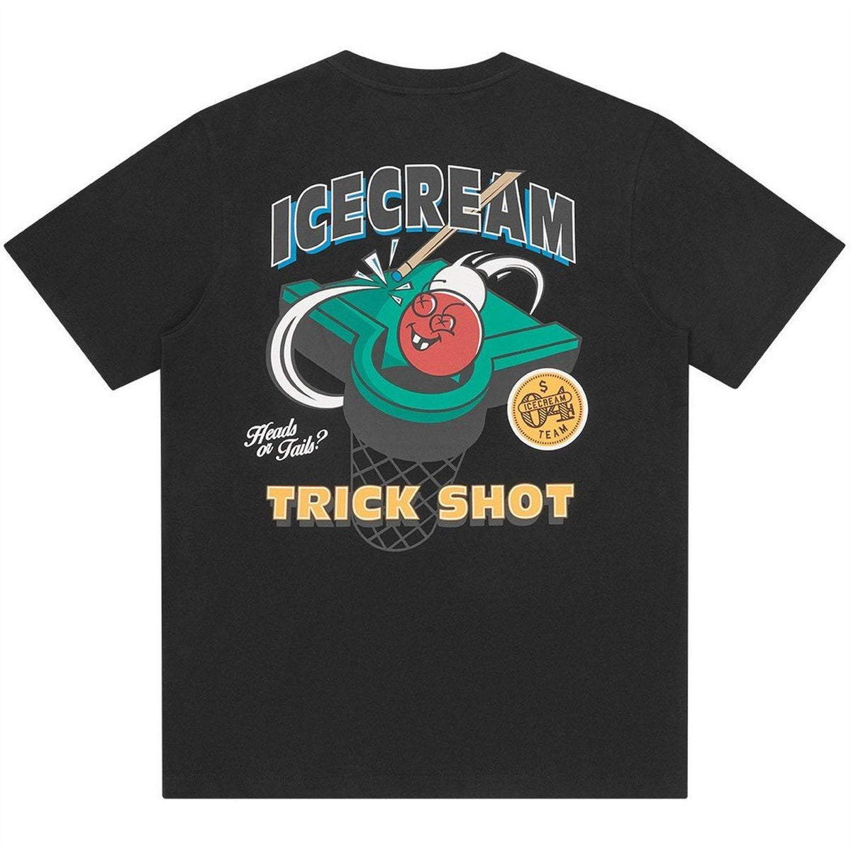 Black - Back - ICECREAM Mens Graphic Print Regular T-Shirt
