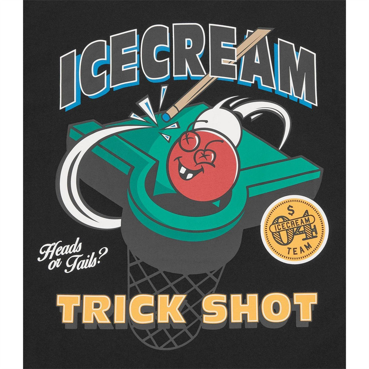 Black - Lifestyle - ICECREAM Mens Graphic Print Regular T-Shirt
