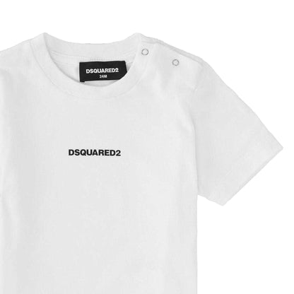 White - Side - DSquared2 Baby Logo Regular T-Shirt