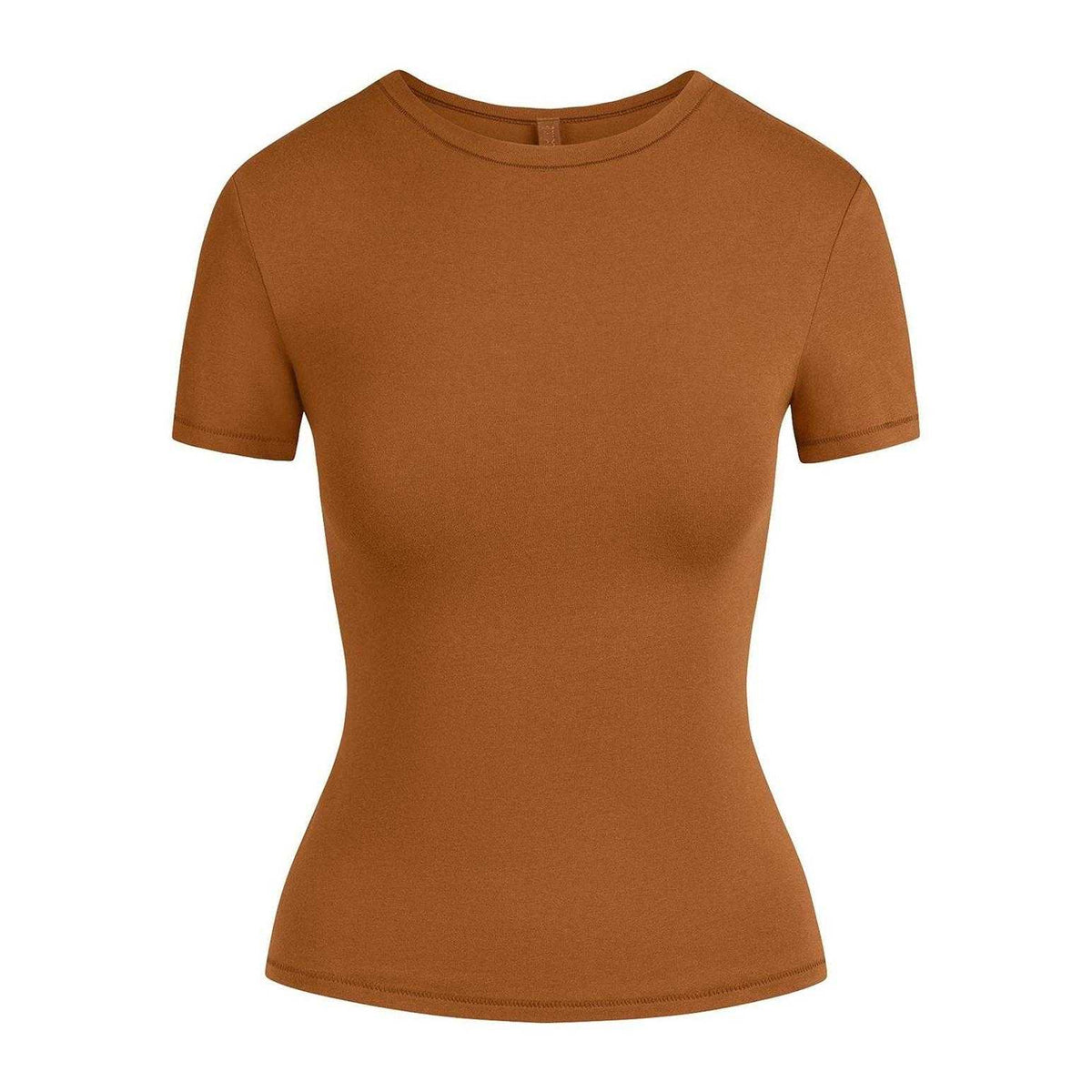 Chai - Front - Skims Womens-Ladies Cotton Jersey Fitted T-Shirt