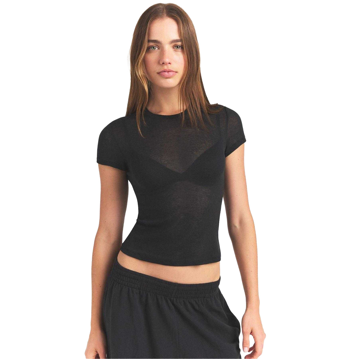 Soot Grey - Side - Skims Womens-Ladies Crew Neck T-Shirt