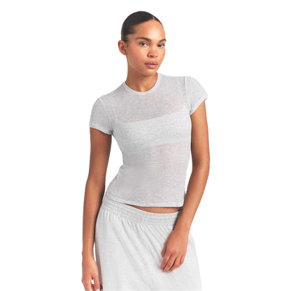 Light Heather Grey - Side - Skims Womens-Ladies Crew Neck T-Shirt