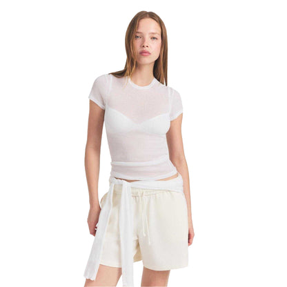 Snow - Side - Skims Womens-Ladies Crew Neck T-Shirt