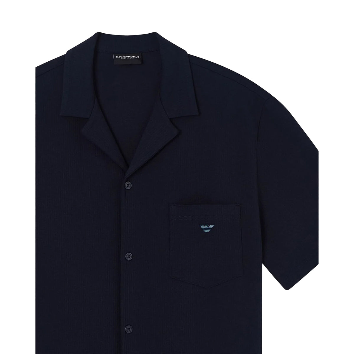 Navy - Side - Emporio Armani Mens Regular Shirt