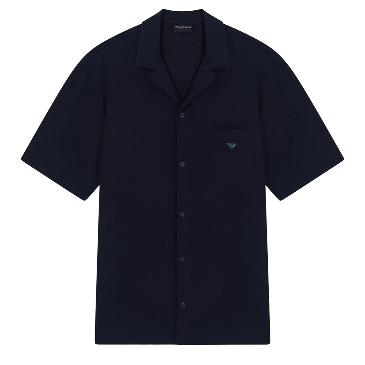 Navy - Front - Emporio Armani Mens Regular Shirt