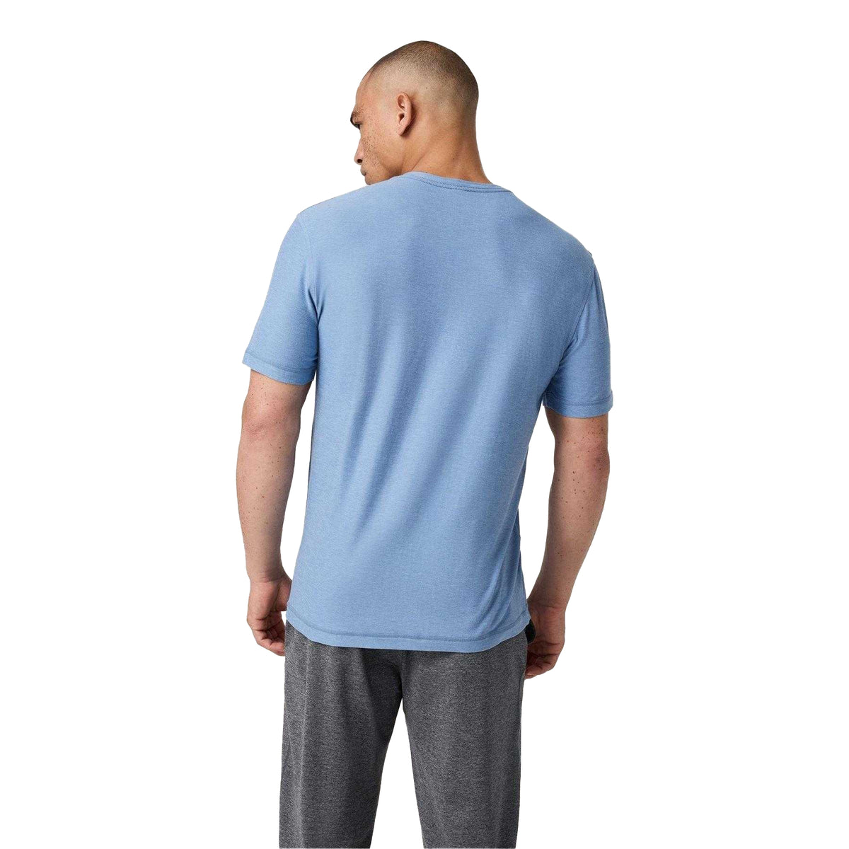 Blue - Back - Vuori Mens Strato Performance T-Shirt