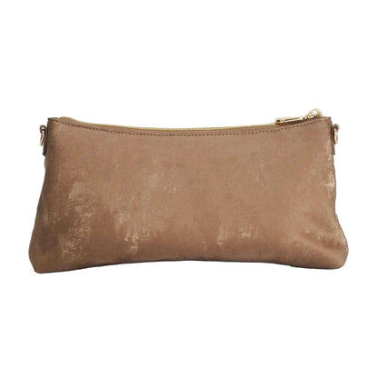 Brown - Back - Dune London Earlington Woven Clutch Bag