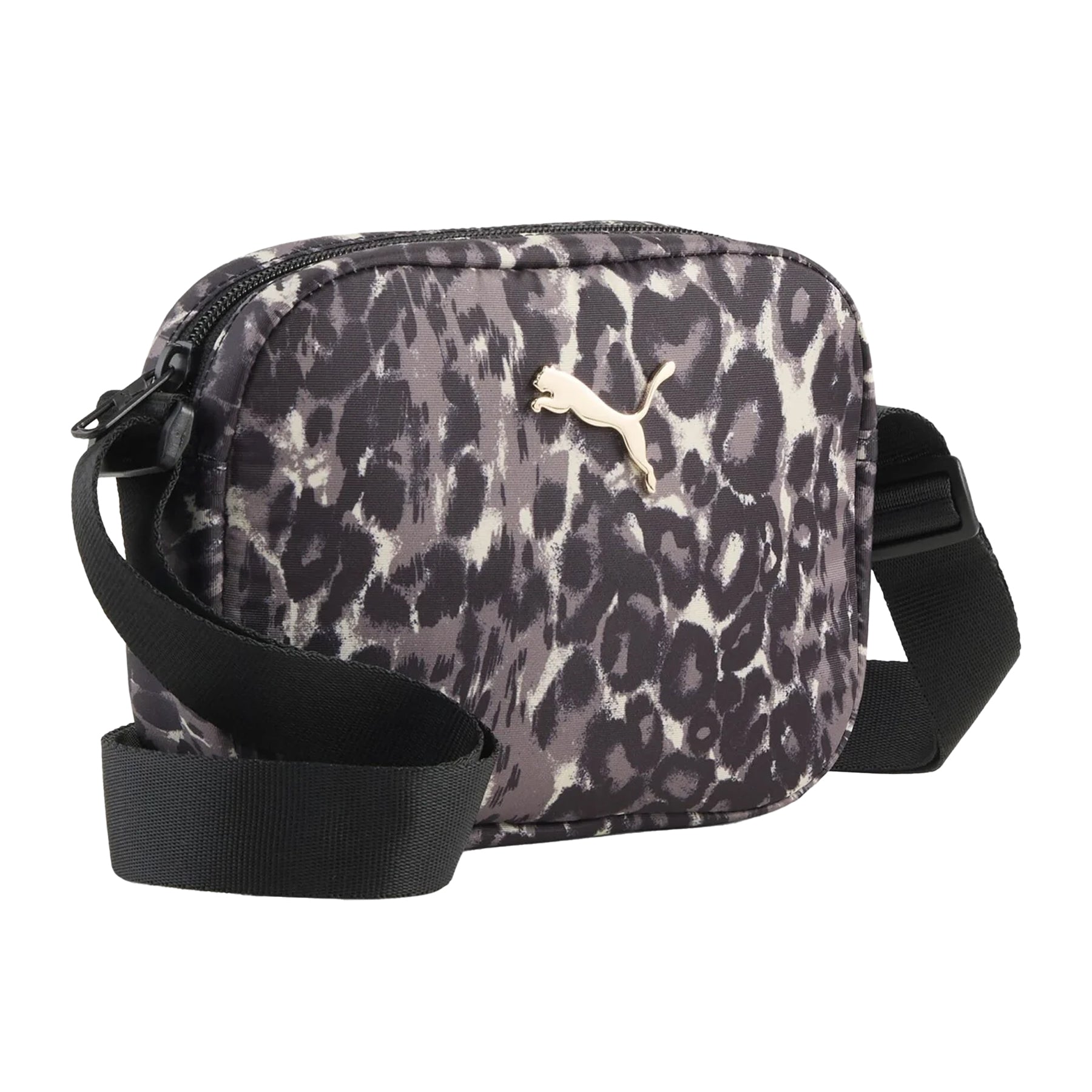 Black - Front - Puma Pop Leopard Print Crossbody Bag