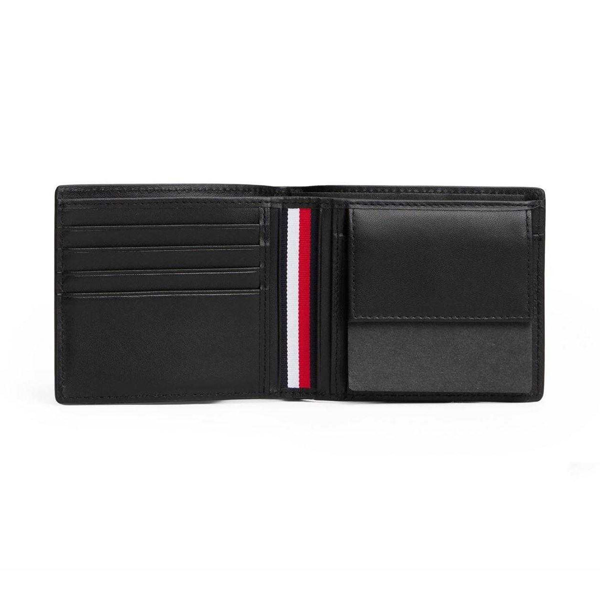 Black - Side - Tommy Hilfiger Textured Leather Wallet