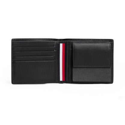 Black - Side - Tommy Hilfiger Textured Leather Wallet
