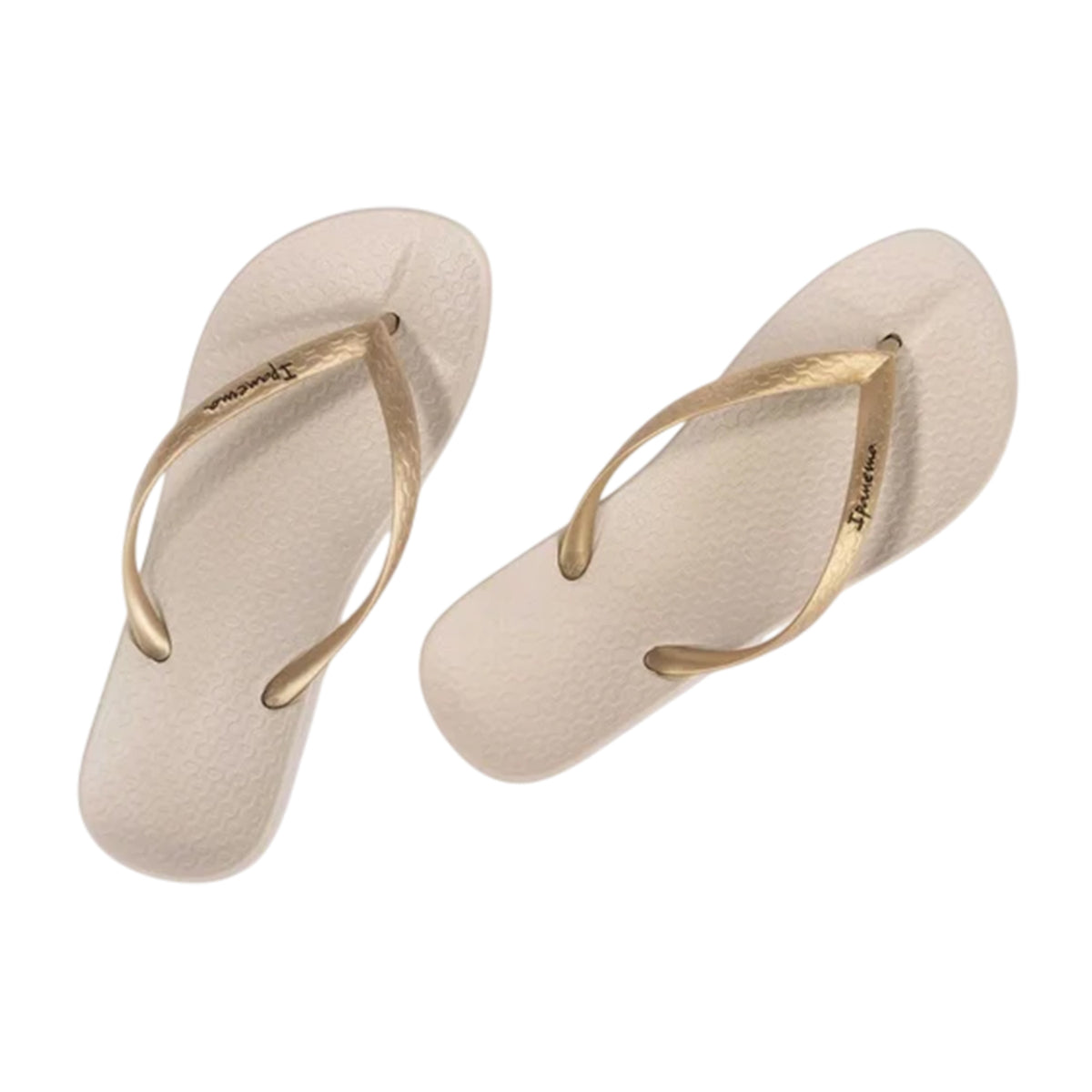 Beige - Back - Ipanema Womens-Ladies Anatomical Moulded Footbed Flat Flip Flops