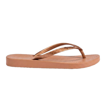 Brown - Front - Ipanema Womens-Ladies Anatomical Moulded Footbed Flat Flip Flops