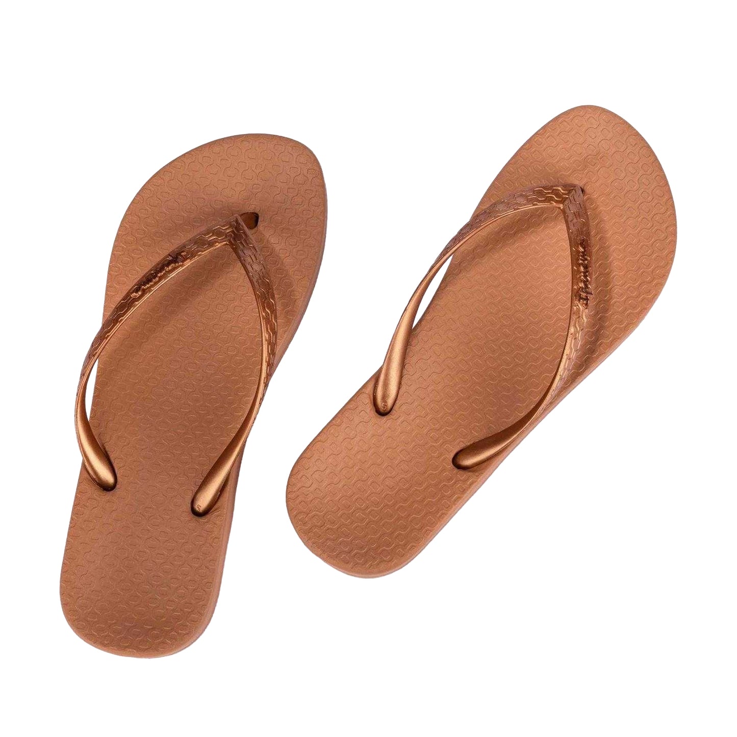Brown - Back - Ipanema Womens-Ladies Anatomical Moulded Footbed Flat Flip Flops