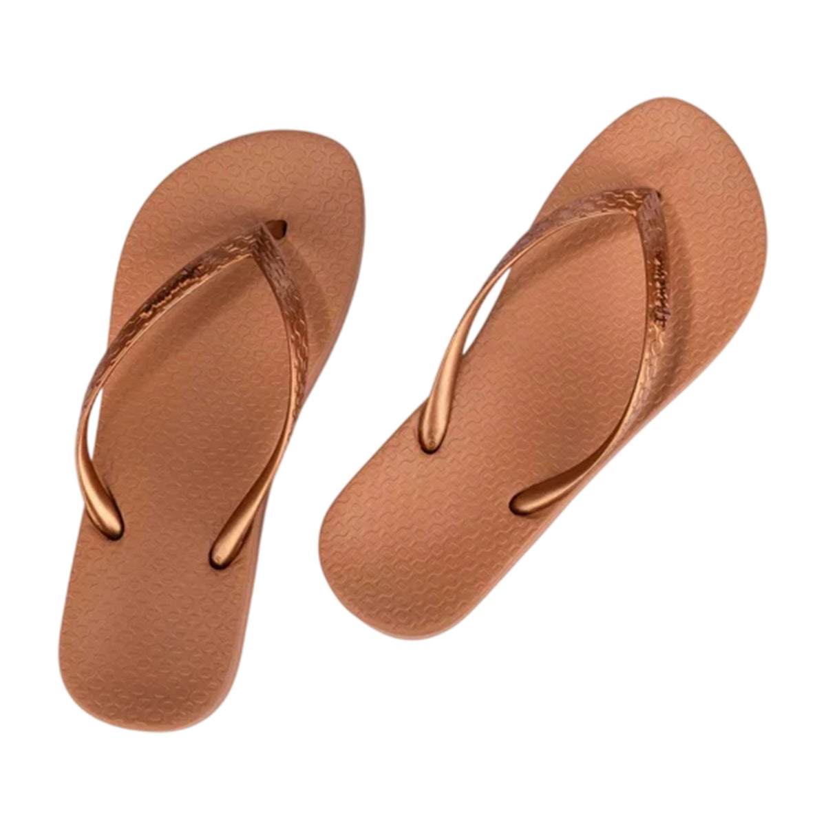 Brown - Back - Ipanema Womens-Ladies Anatomical Moulded Footbed Flat Flip Flops