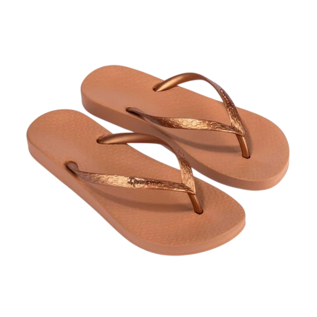Brown - Side - Ipanema Womens-Ladies Anatomical Moulded Footbed Flat Flip Flops