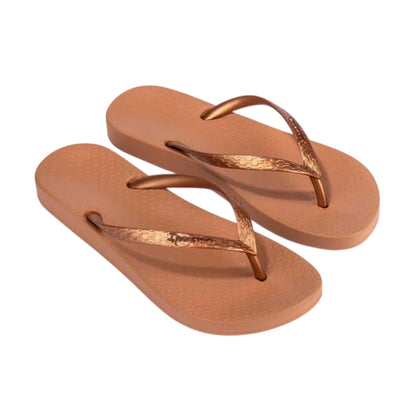 Brown - Side - Ipanema Womens-Ladies Anatomical Moulded Footbed Flat Flip Flops