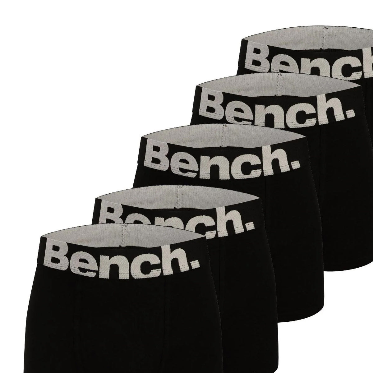Black - Side - Bench Mens Marco Boxer Shorts (Pack of 5)