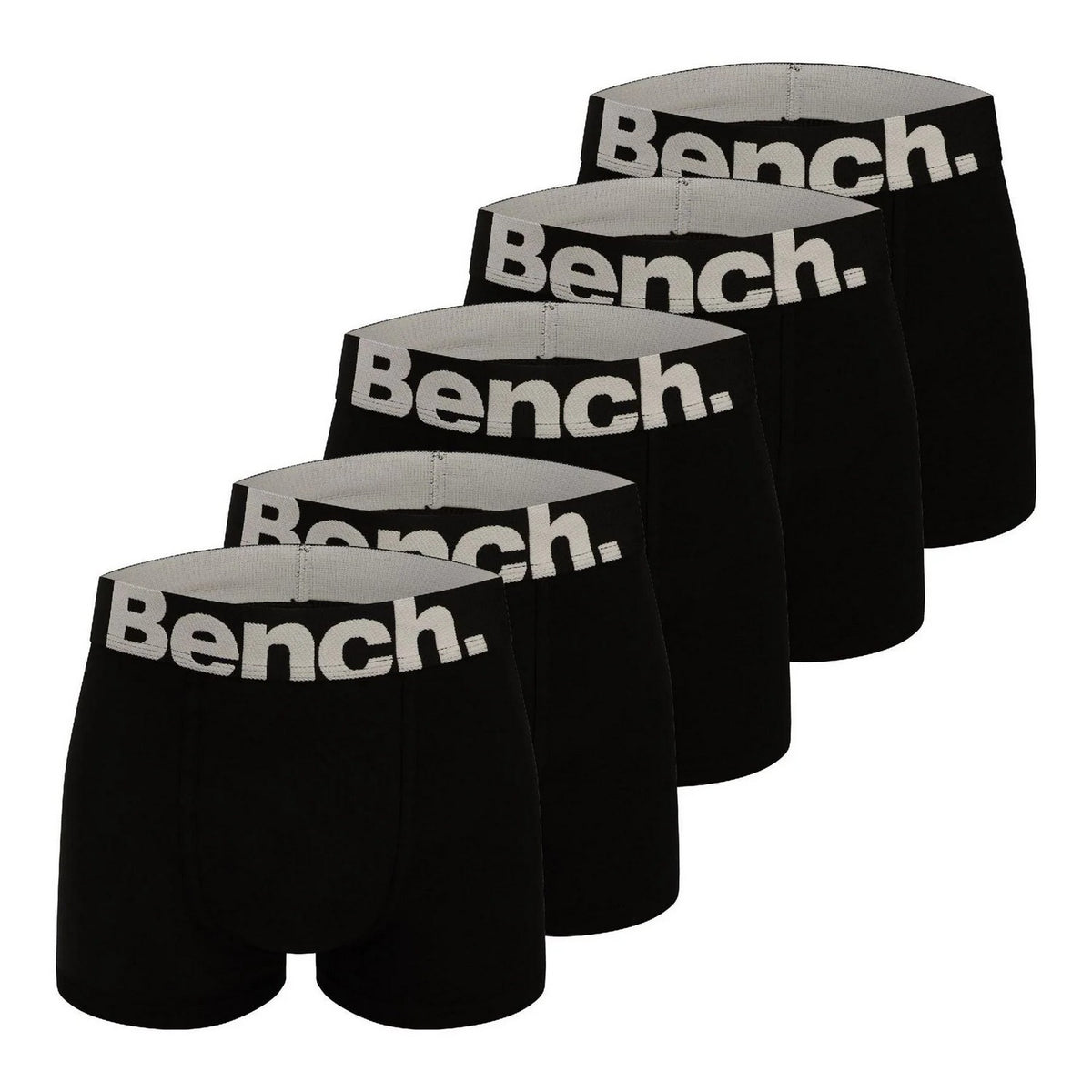 Black - Front - Bench Mens Marco Boxer Shorts (Pack of 5)