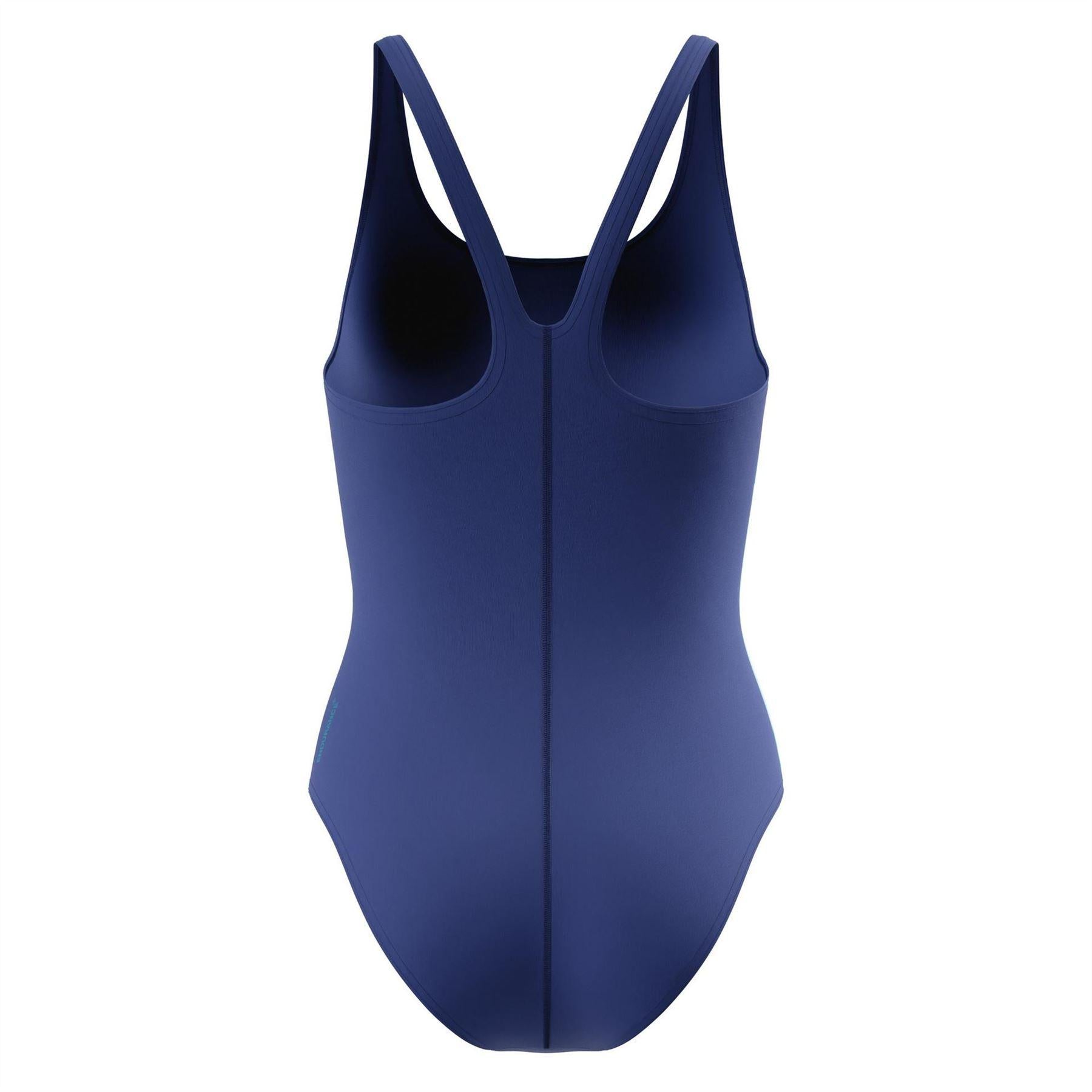 Navy Blue-Green - Back - Speedo Womens-Ladies Hyperboom Butterfly One Piece Swimsuit
