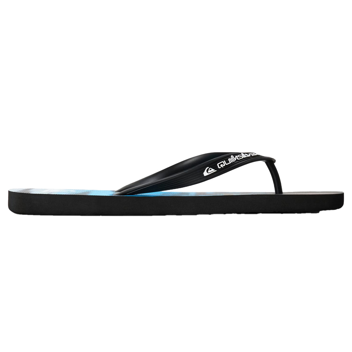 Black - Front - Quiksilver Mens Logo Flip Flops