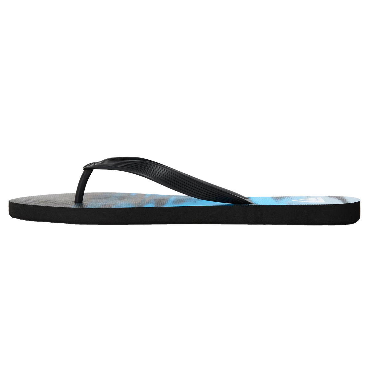 Black - Back - Quiksilver Mens Logo Flip Flops