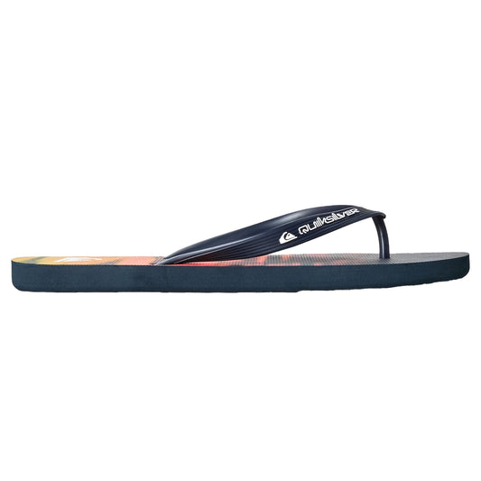 Navy - Front - Quiksilver Mens Logo Flip Flops