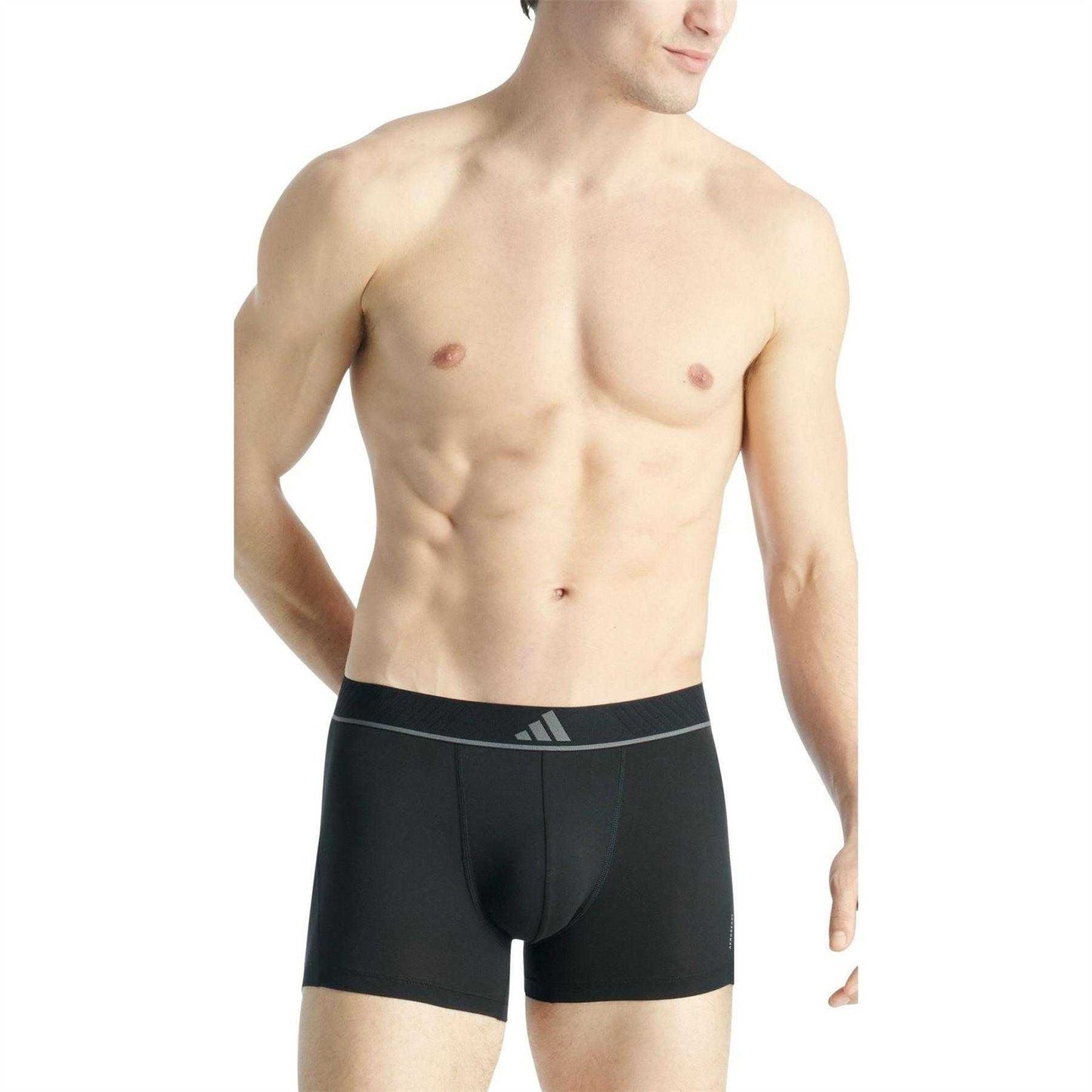 Black - Lifestyle - Adidas Mens Active Micro Flex Boxer Briefs (Pack of 3)