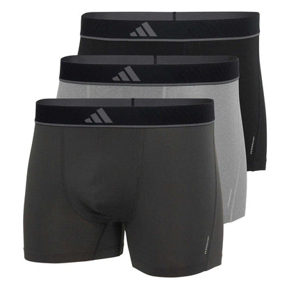 Multicoloured - Front - Adidas Mens Active Micro Flex Boxer Briefs (Pack of 3)
