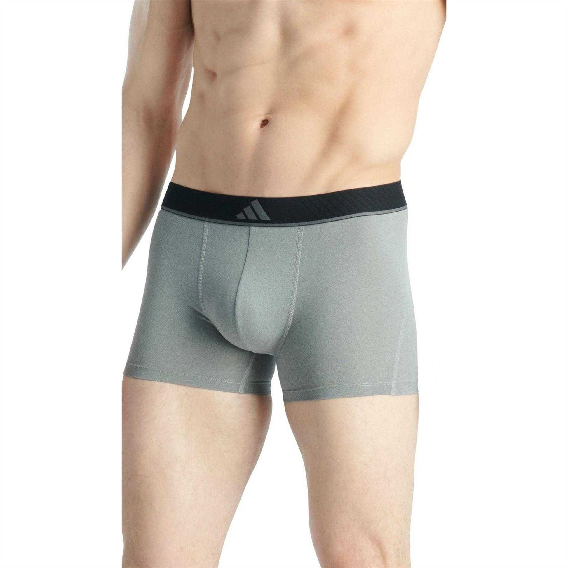 Multicoloured - Side - Adidas Mens Active Micro Flex Boxer Briefs (Pack of 3)