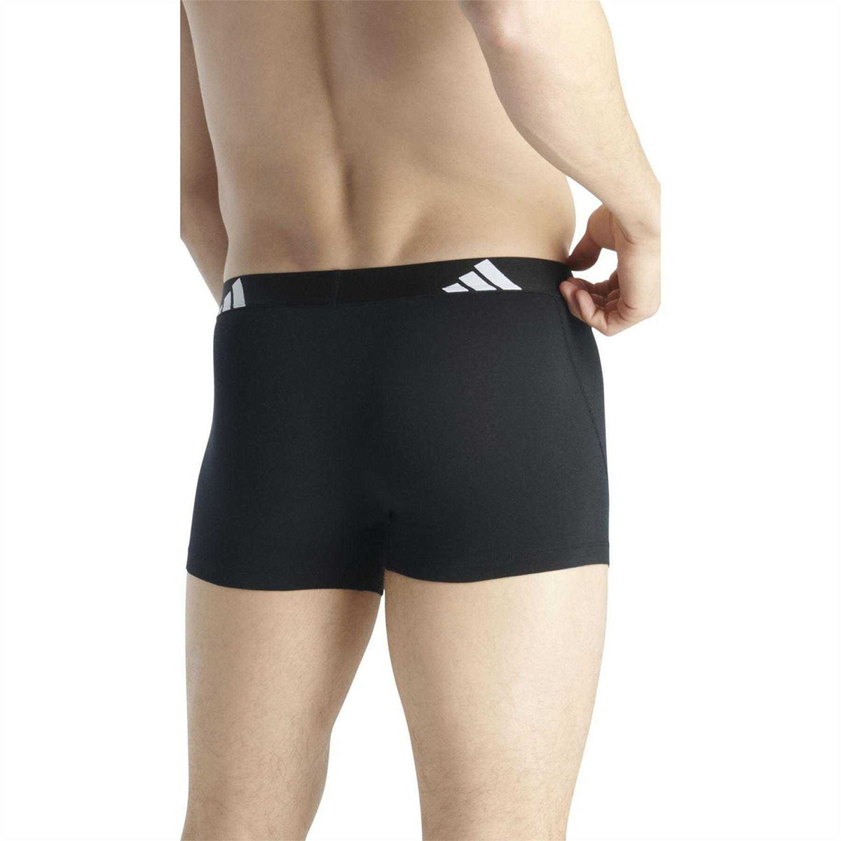 Black - Back - Adidas Mens Boxer Briefs (Pack of 2)