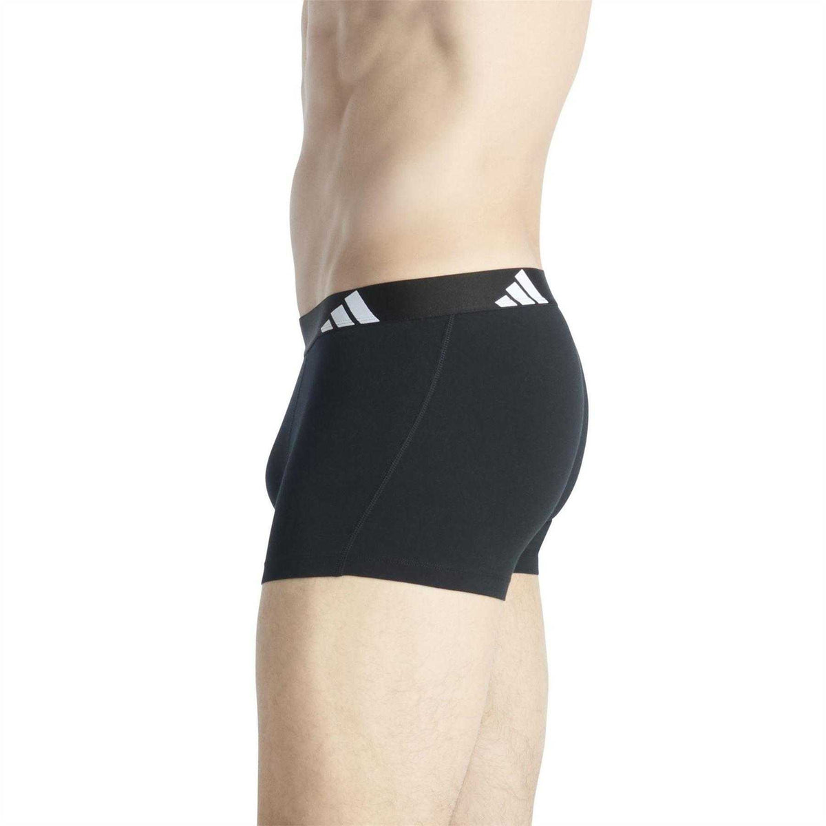 Black - Side - Adidas Mens Boxer Briefs (Pack of 2)