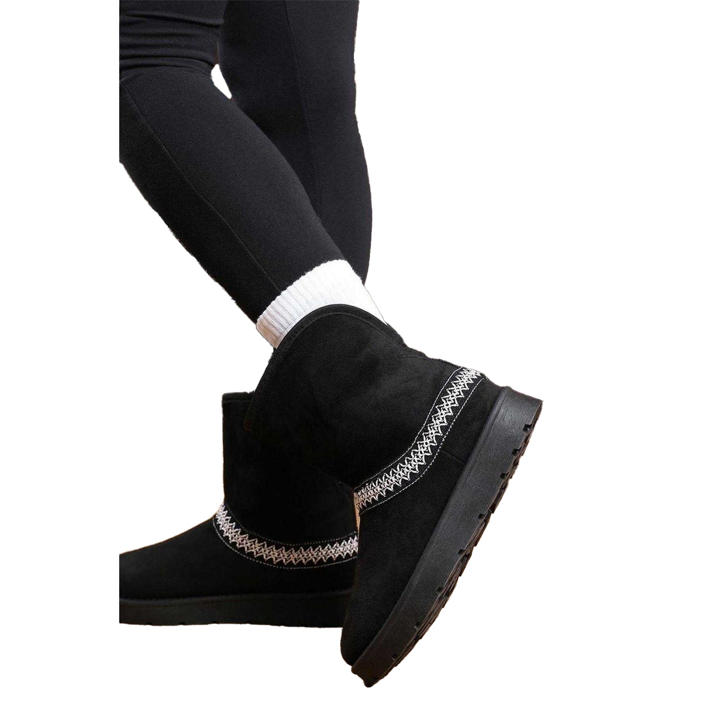 Black - Back - Where´s That From Womens-Ladies Embroidered Slippers