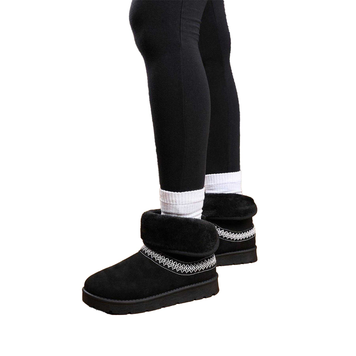 Black - Lifestyle - Where´s That From Womens-Ladies Embroidered Slippers