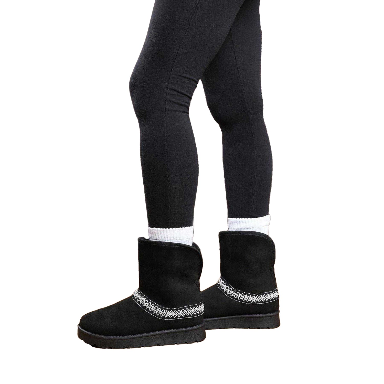 Black - Pack Shot - Where´s That From Womens-Ladies Embroidered Slippers