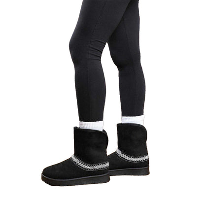 Black - Pack Shot - Where´s That From Womens-Ladies Embroidered Slippers