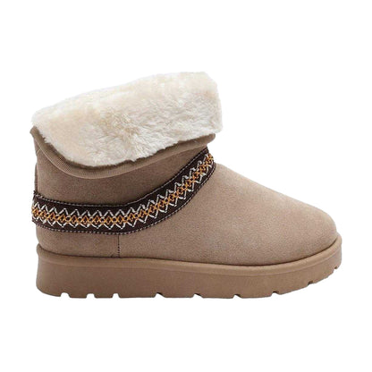 Camel - Front - Where´s That From Womens-Ladies Embroidered Slippers